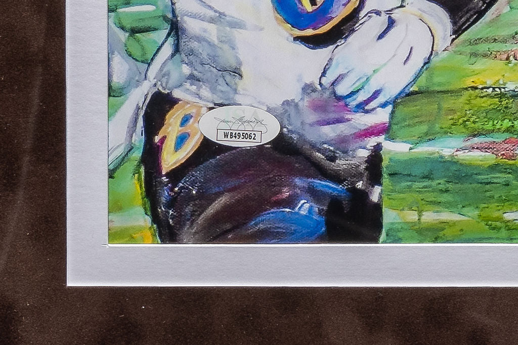 David Njoku Autographed Cleveland Browns 16x20 Print - Framed